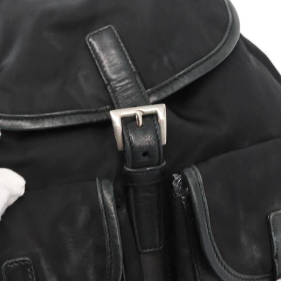 PRADA Backpack Nylon Black Silver Auth 151620 main image 8